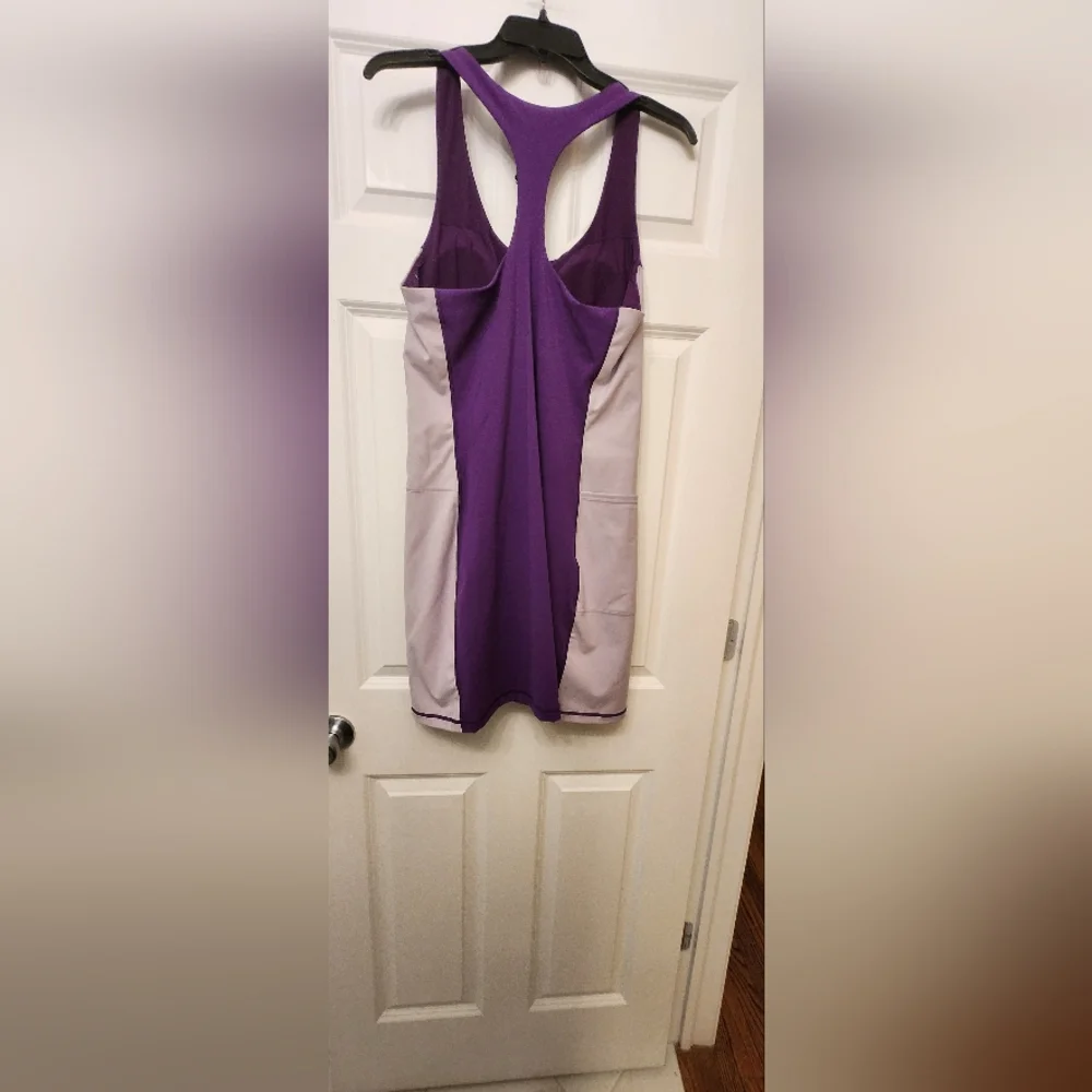 Sweaty Betty Power Workout Colorblock Performance Dress Deep Purple